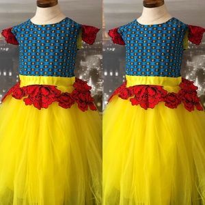 African Ankara dress for kids with embellishments